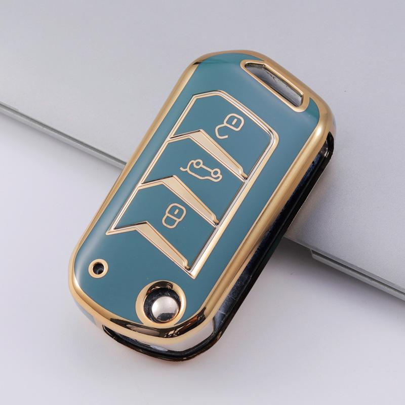 Mahindra Folding 3-Button Gold Edge Key Shell Case
Mahindra Folding 3-Button Gold Edge Key Shell Case