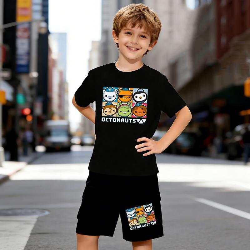 Boys 2 Piece Ocean Exploration Print Outfit, Short Sleeve T-Shirt and Shorts Set for Kids Age 5-14,Black and White Sporty Casual Summer Clothes 5-6 Years чёрный
Boys 2 Piece Ocean Exploration Print Outfit, Short Sleeve T-Shirt and Shorts Set for Kids Age 5-14,Black and White Sporty Casual Summer Clothes 5-6 Years чёрный