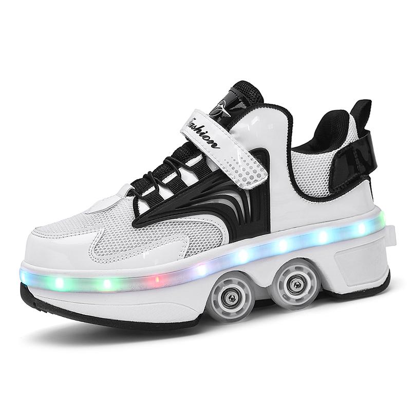 Kids Glowing Sneakers Kids Roller Skates for 6-15 Years Old Four-wheel Deformation Can Walk Can Skate Skates Mens Roller Sneakers 34 чёрный/белый
Kids Glowing Sneakers Kids Roller Skates for 6-15 Years Old Four-wheel Deformation Can Walk Can Skate Skates Mens Roller Sneakers 34 чёрный/белый