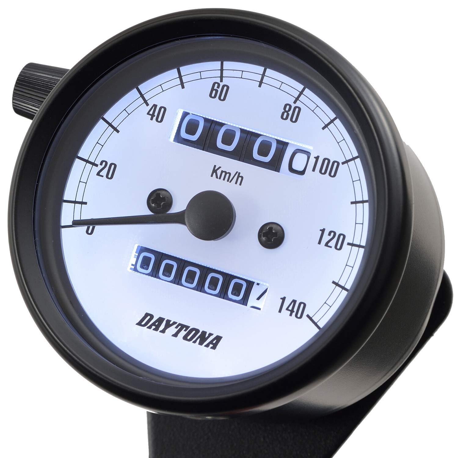 Daytona Motorcycle Mechanical Black 15624 Speedometer, Body/White Panel/White LED, 60, 140km/h Display,
Daytona Motorcycle Mechanical Black 15624 Speedometer, Body/White Panel/White LED, 60, 140km/h Display,