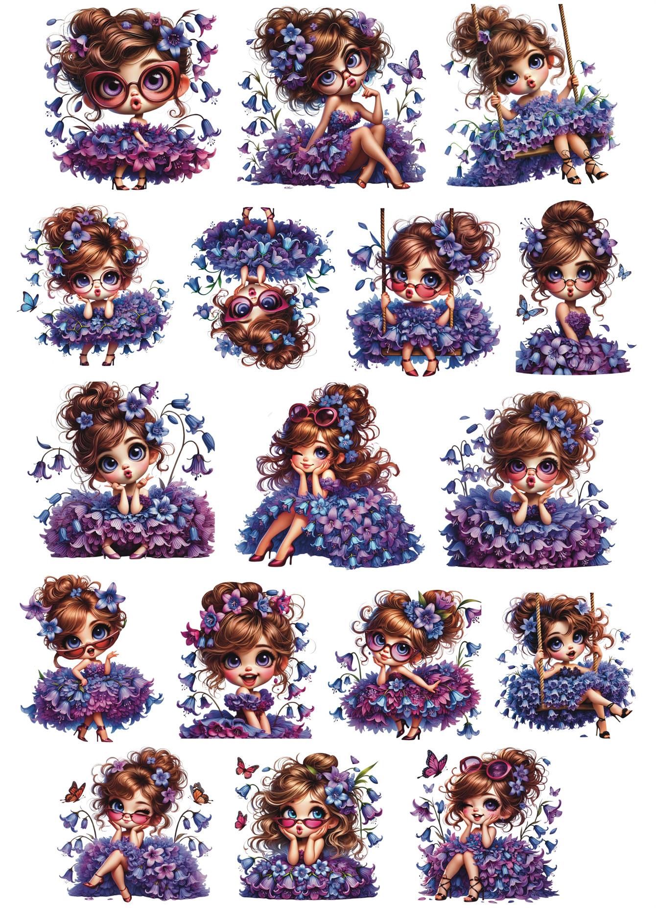 17pcs Cute purple flower fluffy skirt cartoon girl stickers Decoration DIY Scrapbooking Journal Phone Diary Album Planner білий
17pcs Cute purple flower fluffy skirt cartoon girl stickers Decoration DIY Scrapbooking Journal Phone Diary Album Planner білий