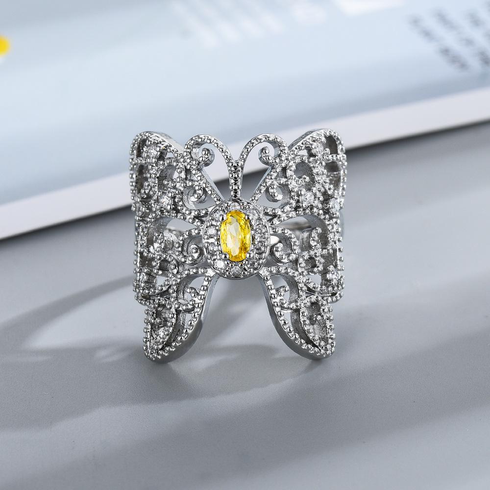 High-End Designer Butterfly Ring: Women s Exquisite Yellow Diamond Fairy Ring Adjustable Open Size
High-End Designer Butterfly Ring: Women s Exquisite Yellow Diamond Fairy Ring Adjustable Open Size