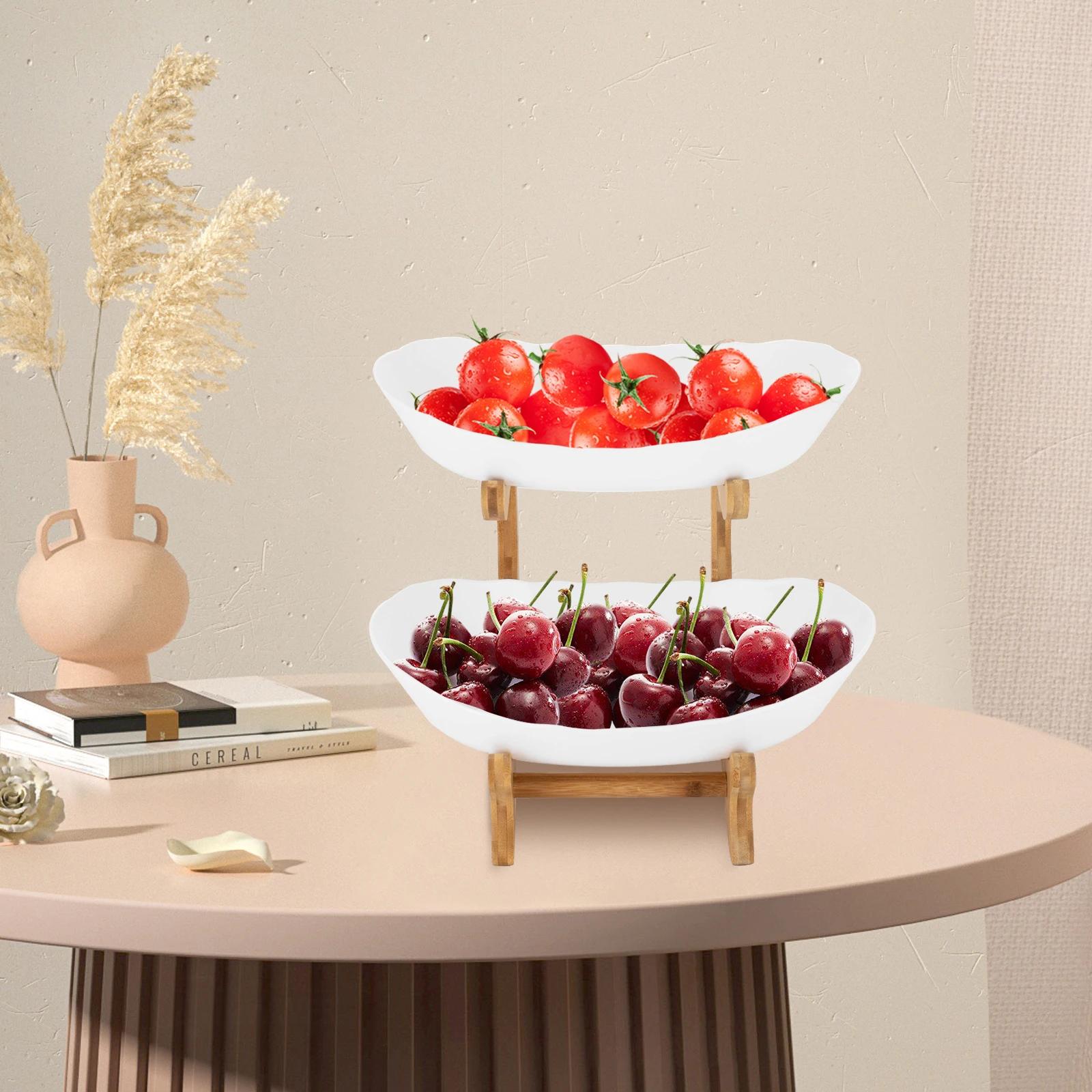 2 Tier White Modern Fruit Bowl Stand - Stackable Bamboo & PP Serving Tray for Dining Table, Wedding - Easy Assembly, Lightweight белый
2 Tier White Modern Fruit Bowl Stand - Stackable Bamboo & PP Serving Tray for Dining Table, Wedding - Easy Assembly, Lightweight белый