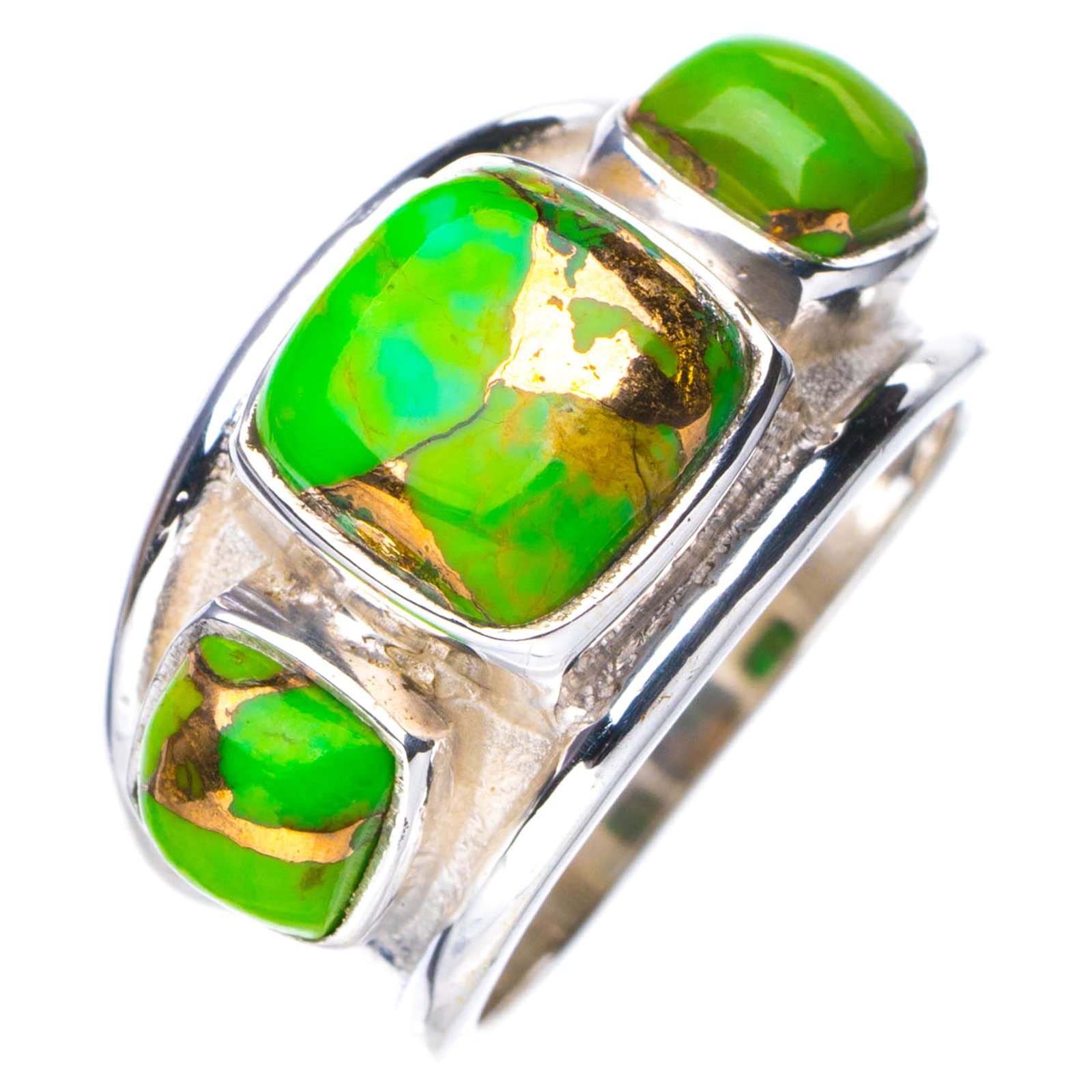 StarGems® Natural Copper Turquoise Handmade 925 Sterling Silver Ring 7 E7639
StarGems® Natural Copper Turquoise Handmade 925 Sterling Silver Ring 7 E7639