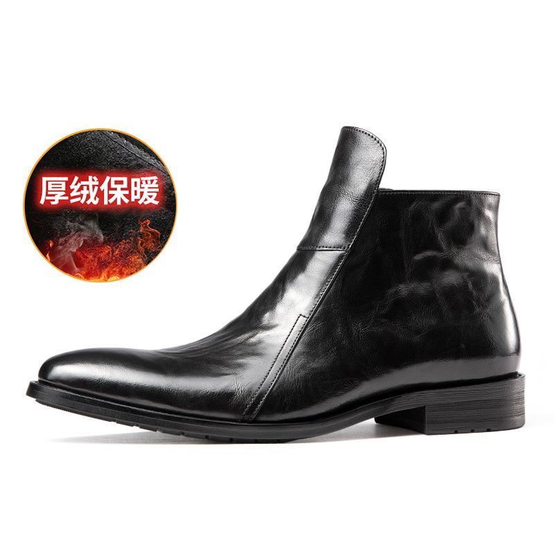 Winter new Martin boots men s leather business high-top leather shoes pointed leather boots Chelsea boots velvet thermal short boots 44
Winter new Martin boots men s leather business high-top leather shoes pointed leather boots Chelsea boots velvet thermal short boots 44