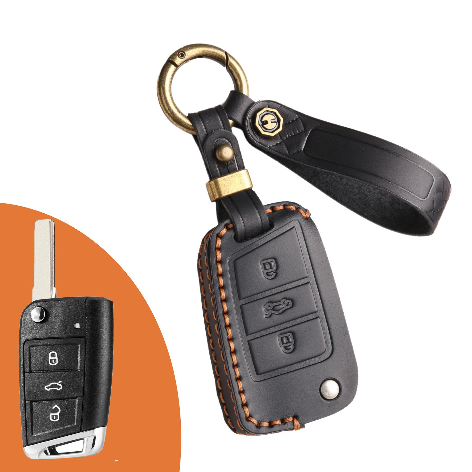 Hot-selling model car key cover is suitable for Volkswagen Maiteng Langyi folding high-end car key bag.
Hot-selling model car key cover is suitable for Volkswagen Maiteng Langyi folding high-end car key bag.
