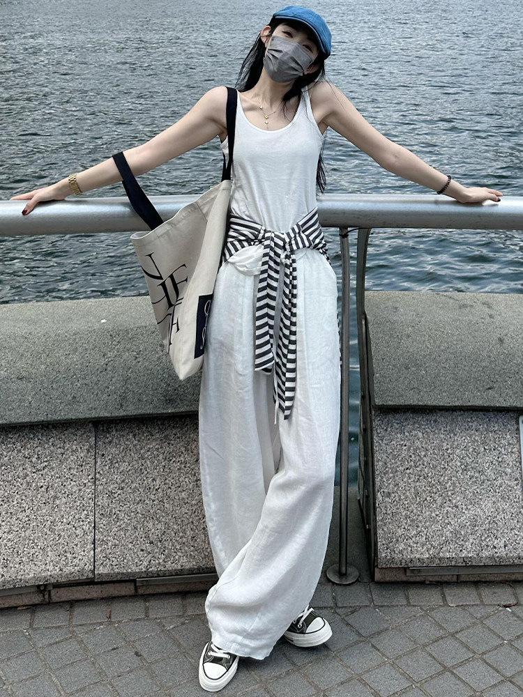 Women s Wide-Leg Ice Silk High Waist Pants - Spring Style 2026, Cotton Linen Feel, Loose Casual Fit. M (55-65 kg)
Women s Wide-Leg Ice Silk High Waist Pants - Spring Style 2026, Cotton Linen Feel, Loose Casual Fit. M (55-65 kg)