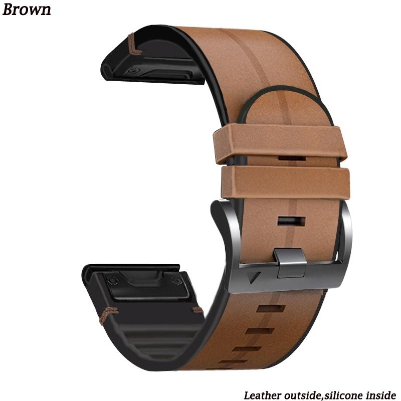 Шкіряний силіконовий ремінець для годинника 26/22 мм для Garmin Fenix 6 6X Pro Sapphire GPS 7 7X 5 5X Plus Зі швидким зняттям Браслет для годинника 22mm For Epix Gen 2 коричневий
Шкіряний силіконовий ремінець для годинника 26/22 мм для Garmin Fenix 6 6X Pro Sapphire GPS 7 7X 5 5X Plus Зі швидким зняттям Браслет для годинника 22mm For Epix Gen 2 коричневий