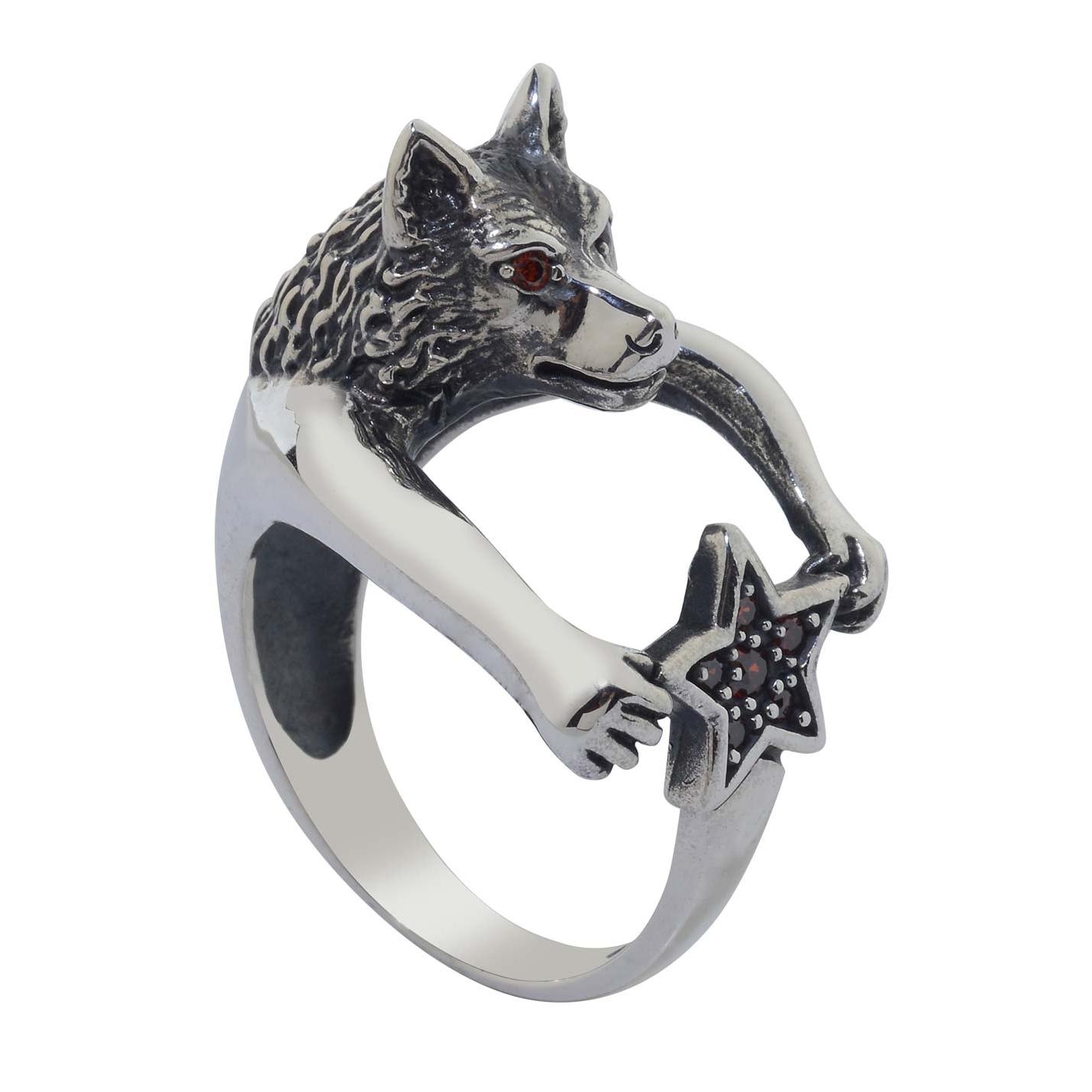 Мужское кольцо из стерлингового серебра с мини-красным камнем и мотивом 3D Wolf
Мужское кольцо из стерлингового серебра с мини-красным камнем и мотивом 3D Wolf