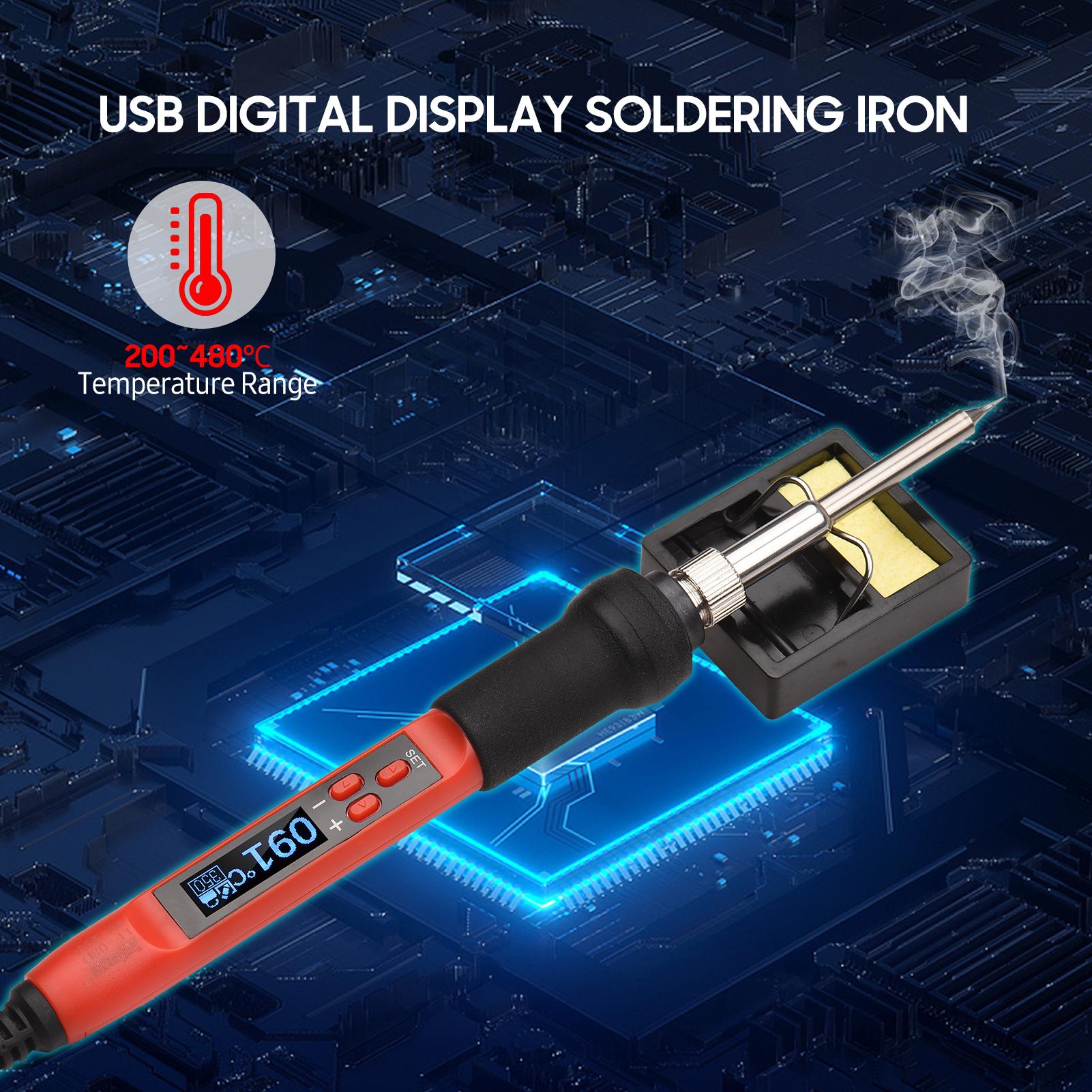 68 Вт USB цифровой дисплей паяльник мини портативный сварочный инструмент регулируемая температура 200 ~ 480 градусов Цельсия
68 Вт USB цифровой дисплей паяльник мини портативный сварочный инструмент регулируемая температура 200 ~ 480 градусов Цельсия