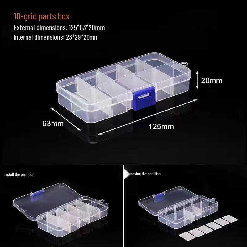 Multi-Grid Plastic Jewelry Box with Compartments for Earrings, Beading, and Small Parts
Multi-Grid Plastic Jewelry Box with Compartments for Earrings, Beading, and Small Parts