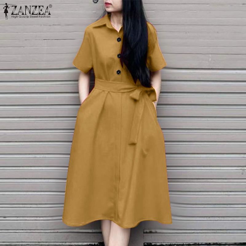 ZANZEA Women Casual Turn Down Collar Loose Short Sleeve Shirt Dress S королівський синій колір
ZANZEA Women Casual Turn Down Collar Loose Short Sleeve Shirt Dress S королівський синій колір