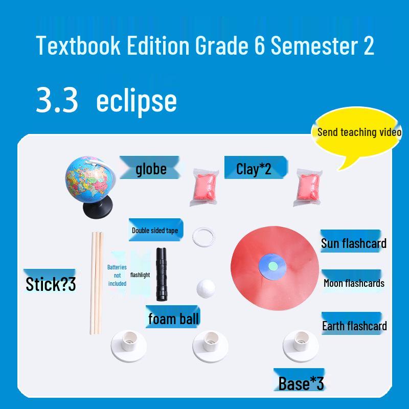 Набор для научных экспериментов для 6 класса – издание 2-го семестра с учебником и пособием по солнечному затмению
Набор для научных экспериментов для 6 класса – издание 2-го семестра с учебником и пособием по солнечному затмению