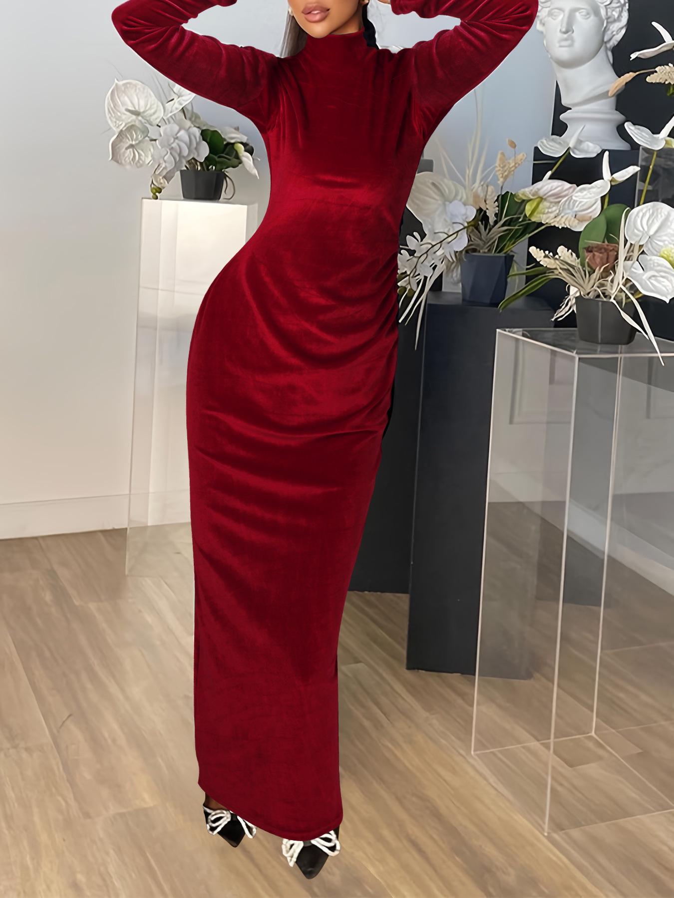 Elegant Velvet High Neck Long Sleeve Slim Fit Dress - European Style Autumn/Winter 2025 Collection Extra Large
Elegant Velvet High Neck Long Sleeve Slim Fit Dress - European Style Autumn/Winter 2025 Collection Extra Large