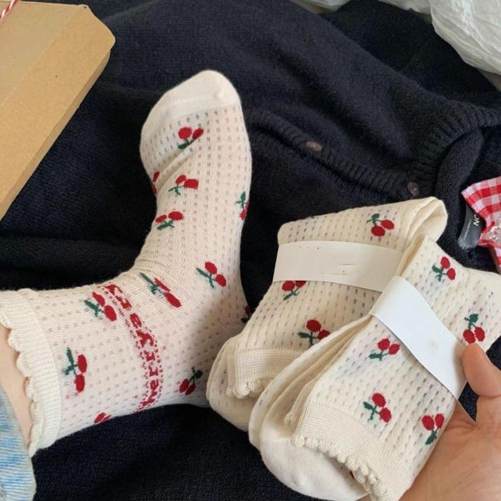 Hollow Out Cherry Short Socks Ruffle Summer Tube Socks Sweet Mesh Ankle Socks Girl белый
Hollow Out Cherry Short Socks Ruffle Summer Tube Socks Sweet Mesh Ankle Socks Girl белый