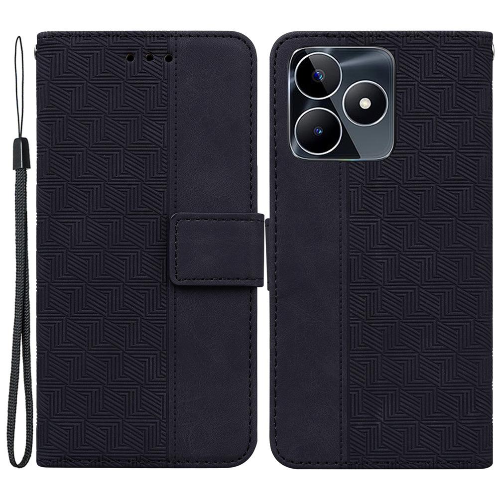 For Realme C53 (Global)/C53 (India)/C51/Narzo N53 4G Geometry Imprinted Phone Shell PU Leather Wallet Stand Mobile Case Black
For Realme C53 (Global)/C53 (India)/C51/Narzo N53 4G Geometry Imprinted Phone Shell PU Leather Wallet Stand Mobile Case Black