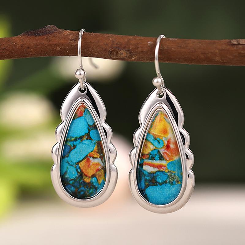 Huitan Waterdrop Shaped Boho Dangle Earrings with Stone Pattern Sticker Unique Ear Accessories for Women Ethnic Party Zircon
Huitan Waterdrop Shaped Boho Dangle Earrings with Stone Pattern Sticker Unique Ear Accessories for Women Ethnic Party Zircon