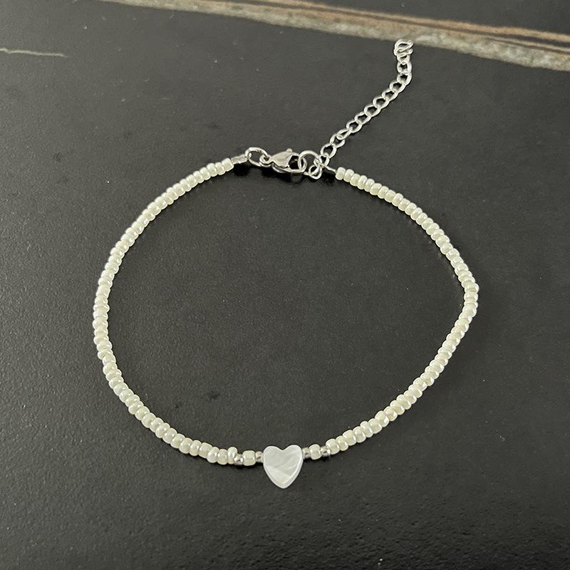 Simple Temperament White Natural Shell Heart Shape Rice Beads Beaded Bracelets Anklets for Women Charm Jewelry Accessories Gifts
Simple Temperament White Natural Shell Heart Shape Rice Beads Beaded Bracelets Anklets for Women Charm Jewelry Accessories Gifts