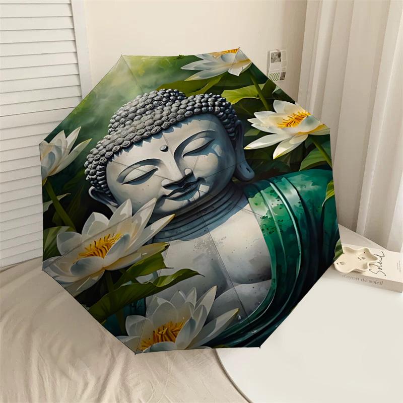 1PC Buddha LotusAutomatic Open/Close Umbrella with Windproof, 8-Rib Sturdy Canopy, Durable Ribs, Fashionable Design, Outdoor Accessory, Fun Prin, Holi
1PC Buddha LotusAutomatic Open/Close Umbrella with Windproof, 8-Rib Sturdy Canopy, Durable Ribs, Fashionable Design, Outdoor Accessory, Fun Prin, Holi