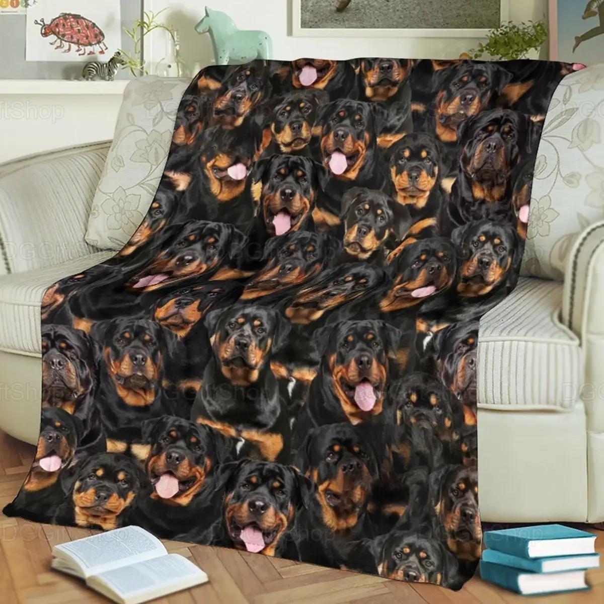 Rottweiler Dog Blanket Flannel Gift for Animal Dogs Lover Lightweight Throw Blankets for Airplane Travel Bedspread Queen Size 80x120cm
Rottweiler Dog Blanket Flannel Gift for Animal Dogs Lover Lightweight Throw Blankets for Airplane Travel Bedspread Queen Size 80x120cm