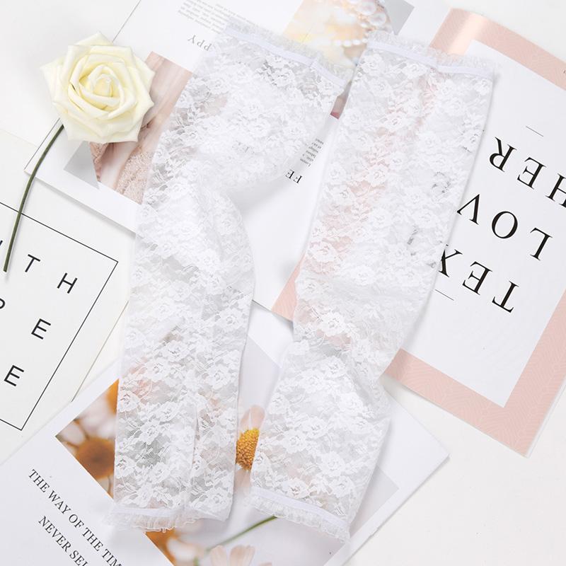 Women Lace Arm Cover Sleeve Fishnet Mittens UV Protection Arm Cuffs Fingerless Driving Gloves JK Lolita Kawaii White Gloves length-40cm
Women Lace Arm Cover Sleeve Fishnet Mittens UV Protection Arm Cuffs Fingerless Driving Gloves JK Lolita Kawaii White Gloves length-40cm