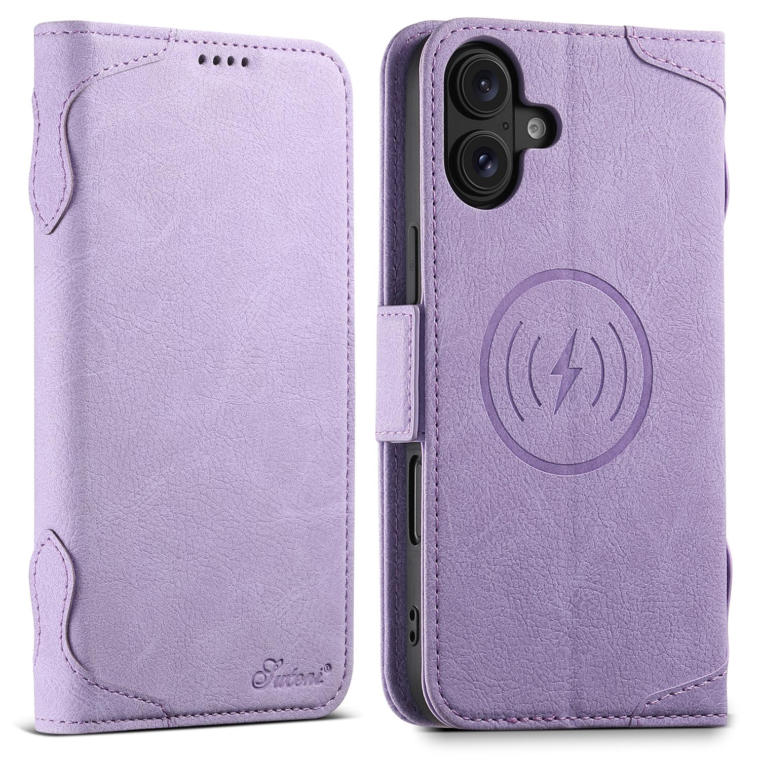 SUTENI J07 For iPhone 16 Plus Case Compatible with MagSafe Litchi Texture Leather Wallet Phone Cover Purple
SUTENI J07 For iPhone 16 Plus Case Compatible with MagSafe Litchi Texture Leather Wallet Phone Cover Purple