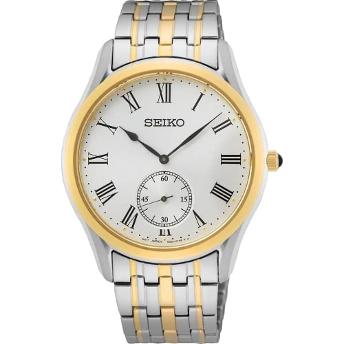 Seiko SRK048P1 Men s Quartz Watch, Overseas Model, Silver and Gold Combination
Seiko SRK048P1 Men s Quartz Watch, Overseas Model, Silver and Gold Combination