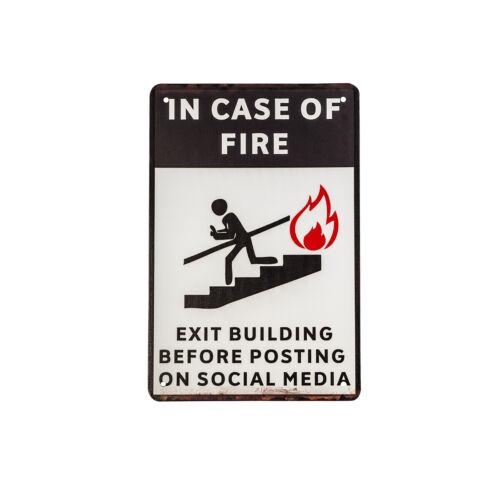 Funny Metal In Fire Emergency Exit Warning Wall Sign Novelty Home Bar DecorAluminum 20x30cm(7.8x11.8inch)
Funny Metal In Fire Emergency Exit Warning Wall Sign Novelty Home Bar DecorAluminum 20x30cm(7.8x11.8inch)