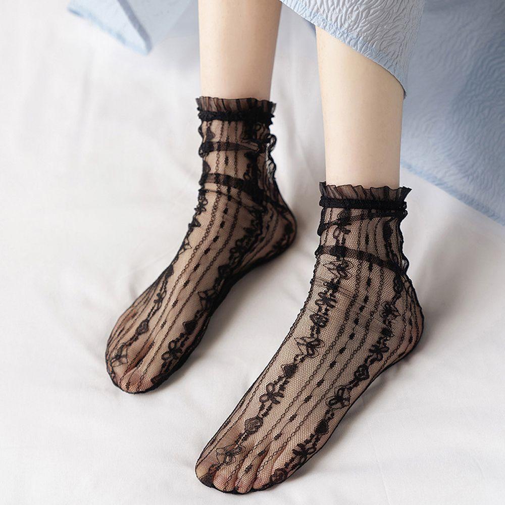 Transparent Vintage JK Mesh Lolita Summer Lace Socks Ruffles Female Socks Korean Style Hosiery
Transparent Vintage JK Mesh Lolita Summer Lace Socks Ruffles Female Socks Korean Style Hosiery