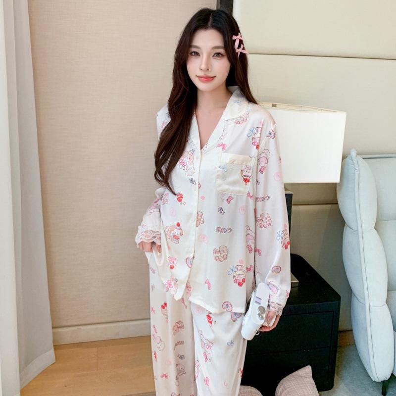 Candy Honey Cartoon Puppy Pajamas for Women - Early Spring Silk Long Sleeve Set Extra Large белый
Candy Honey Cartoon Puppy Pajamas for Women - Early Spring Silk Long Sleeve Set Extra Large белый