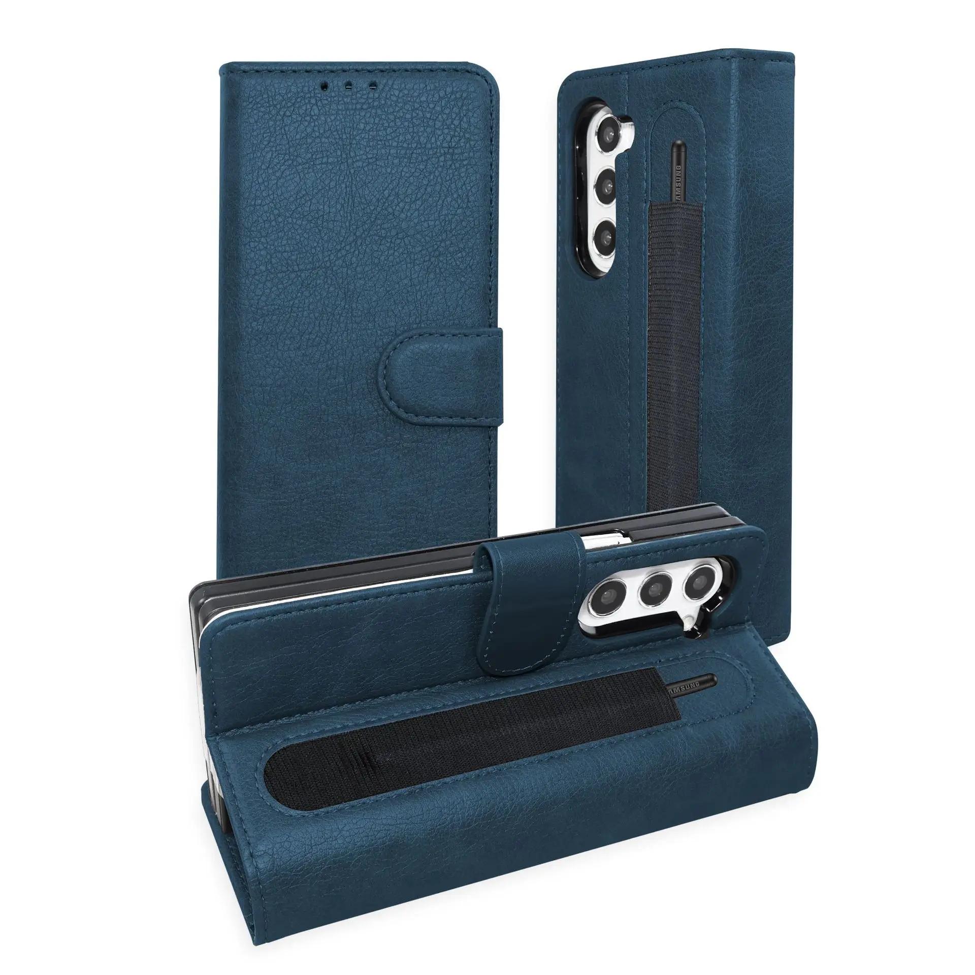 High-end Cowhide Skin Lychee Pattern Leather Case for Samsung Galaxy Z Fold 6 5G Pen Holder+Card Slot Stand Wallet Phone Cover ZFold6 синий
High-end Cowhide Skin Lychee Pattern Leather Case for Samsung Galaxy Z Fold 6 5G Pen Holder+Card Slot Stand Wallet Phone Cover ZFold6 синий