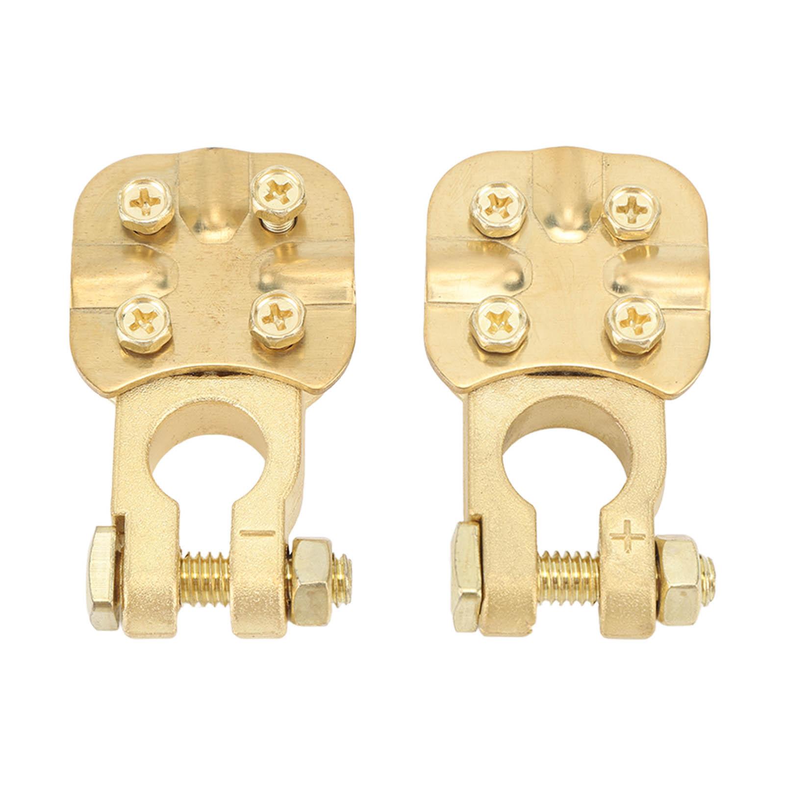 2Pcs Brass Battery Terminal Connector Car Top Post Clamp Set Positive Negative 1 to 3 Way 240 AWG 
2Pcs Brass Battery Terminal Connector Car Top Post Clamp Set Positive Negative 1 to 3 Way 240 AWG