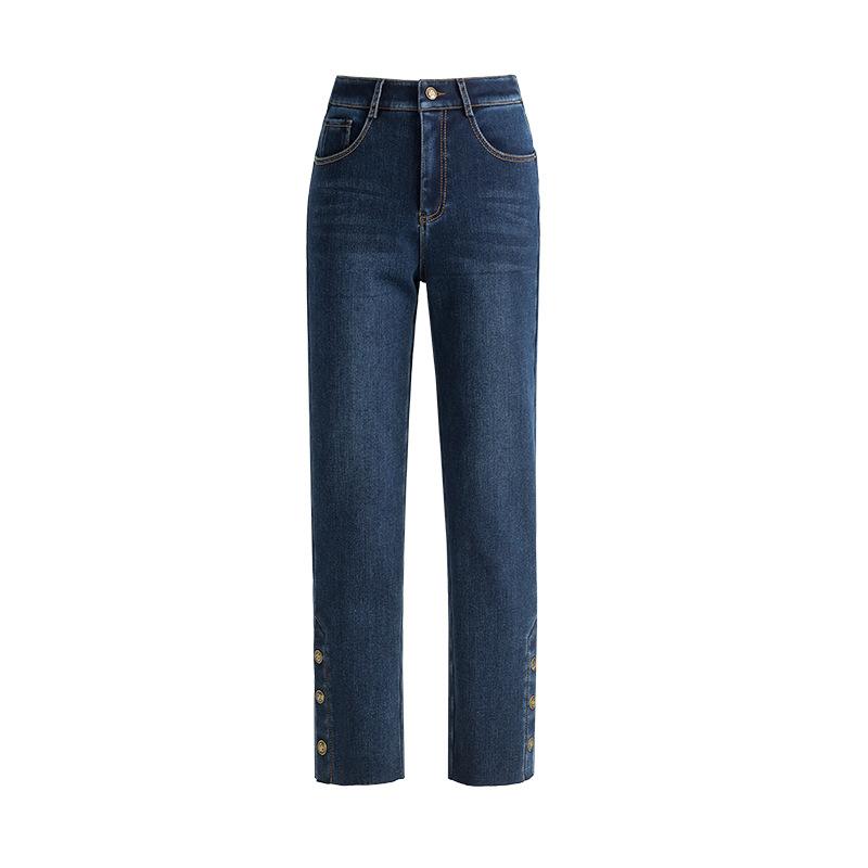 Velvet Denim Cigarette Pants for Women In Winter New High-waisted Fashion Commuter Small Nine-point Straight-leg Bungalow Pants 26
Velvet Denim Cigarette Pants for Women In Winter New High-waisted Fashion Commuter Small Nine-point Straight-leg Bungalow Pants 26