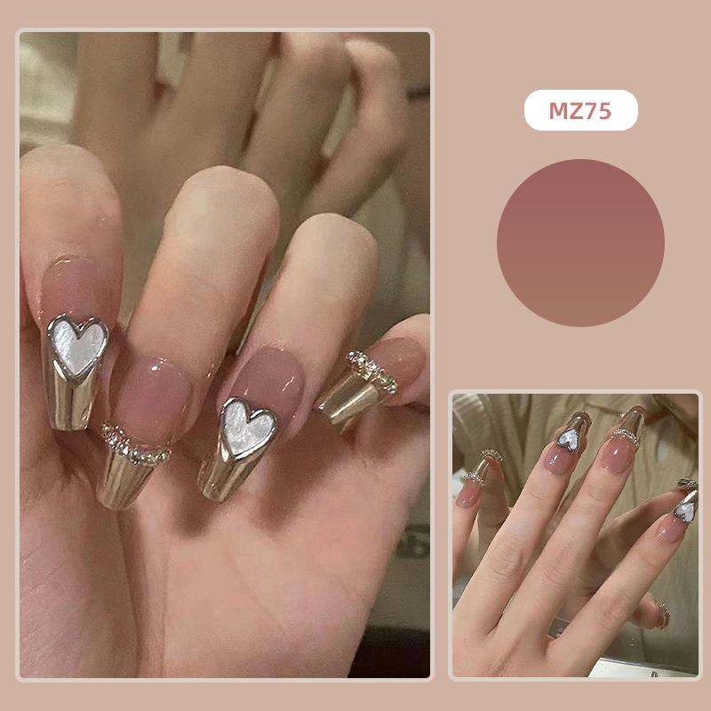 Elegant Gold Heart Rhinestone Press-On Nails - Transparent, Fresh Design for Students Glue Type
Elegant Gold Heart Rhinestone Press-On Nails - Transparent, Fresh Design for Students Glue Type