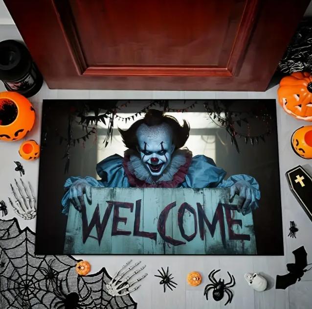 Halloween Joker Welcome Door Mat with Door Entrance Mat Living Room Bedroom Bathroom Kitchen Balcony Weird Items Decorations 40X60CM
Halloween Joker Welcome Door Mat with Door Entrance Mat Living Room Bedroom Bathroom Kitchen Balcony Weird Items Decorations 40X60CM