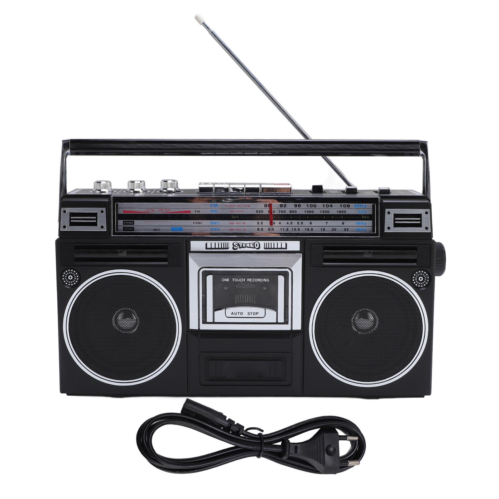 Cassette Player Tape Recorder Bluetooth Portable FM MW SW1 SW2 Radio USB Cassette to MP3 Converter чёрный
Cassette Player Tape Recorder Bluetooth Portable FM MW SW1 SW2 Radio USB Cassette to MP3 Converter чёрный