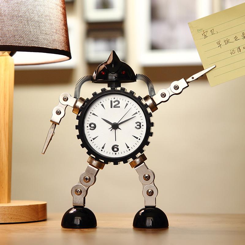 Metal Robot Alarm Clock with Arm Clip Cartoon Children Cute Silent Alarm Clock Student Gifts Bedroom Desktop Alarm Clocks чорний
Metal Robot Alarm Clock with Arm Clip Cartoon Children Cute Silent Alarm Clock Student Gifts Bedroom Desktop Alarm Clocks чорний