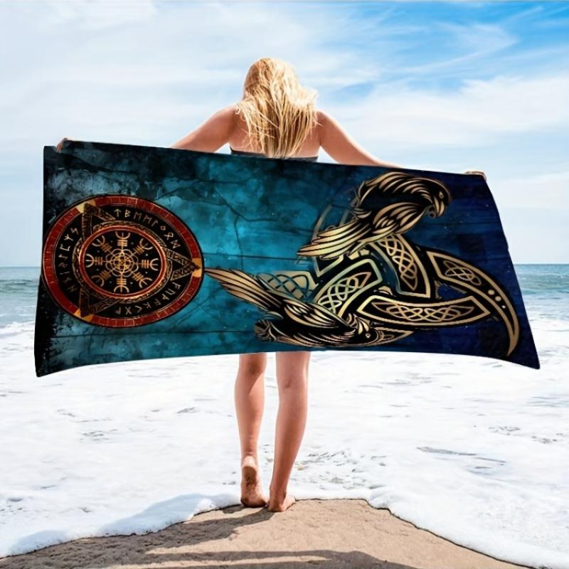 A Viking Compass Vintage Nordic Style Beach Towel Skin-friendly, Absorbent, and Quick-drying, Ideal for Beach and Pool Leisure W40*H60(CM)
A Viking Compass Vintage Nordic Style Beach Towel Skin-friendly, Absorbent, and Quick-drying, Ideal for Beach and Pool Leisure W40*H60(CM)