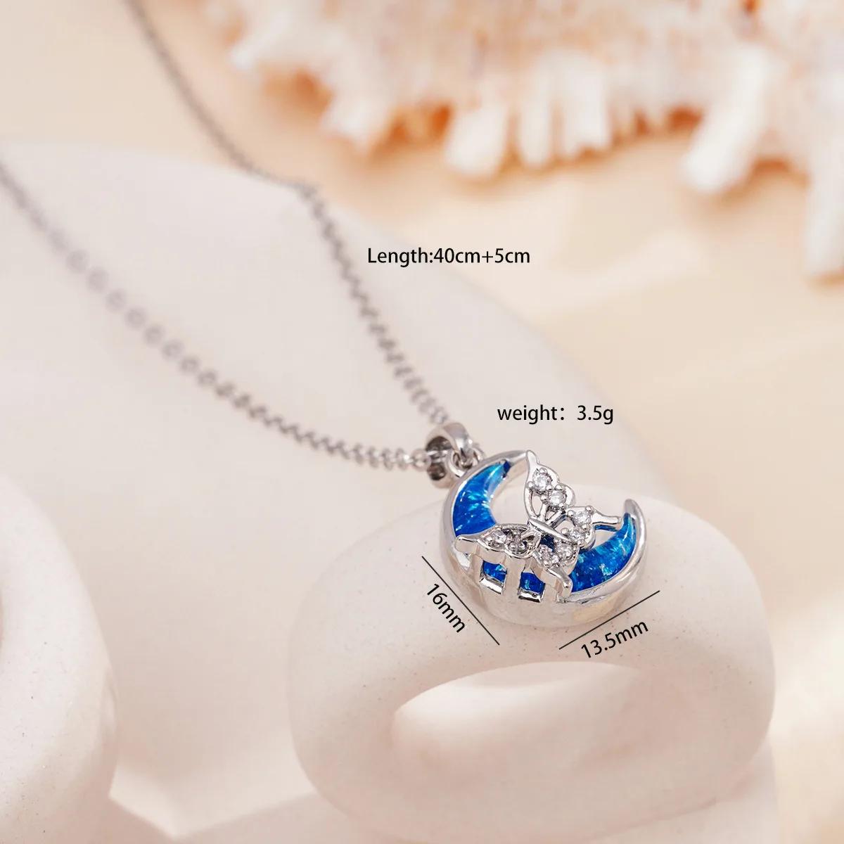 Stainless Steel Chain Romantic Colorful Resin Moon Zircon Butterfly Pendant Necklaces for Women Girls Sweet Jewelry Gifts
Stainless Steel Chain Romantic Colorful Resin Moon Zircon Butterfly Pendant Necklaces for Women Girls Sweet Jewelry Gifts