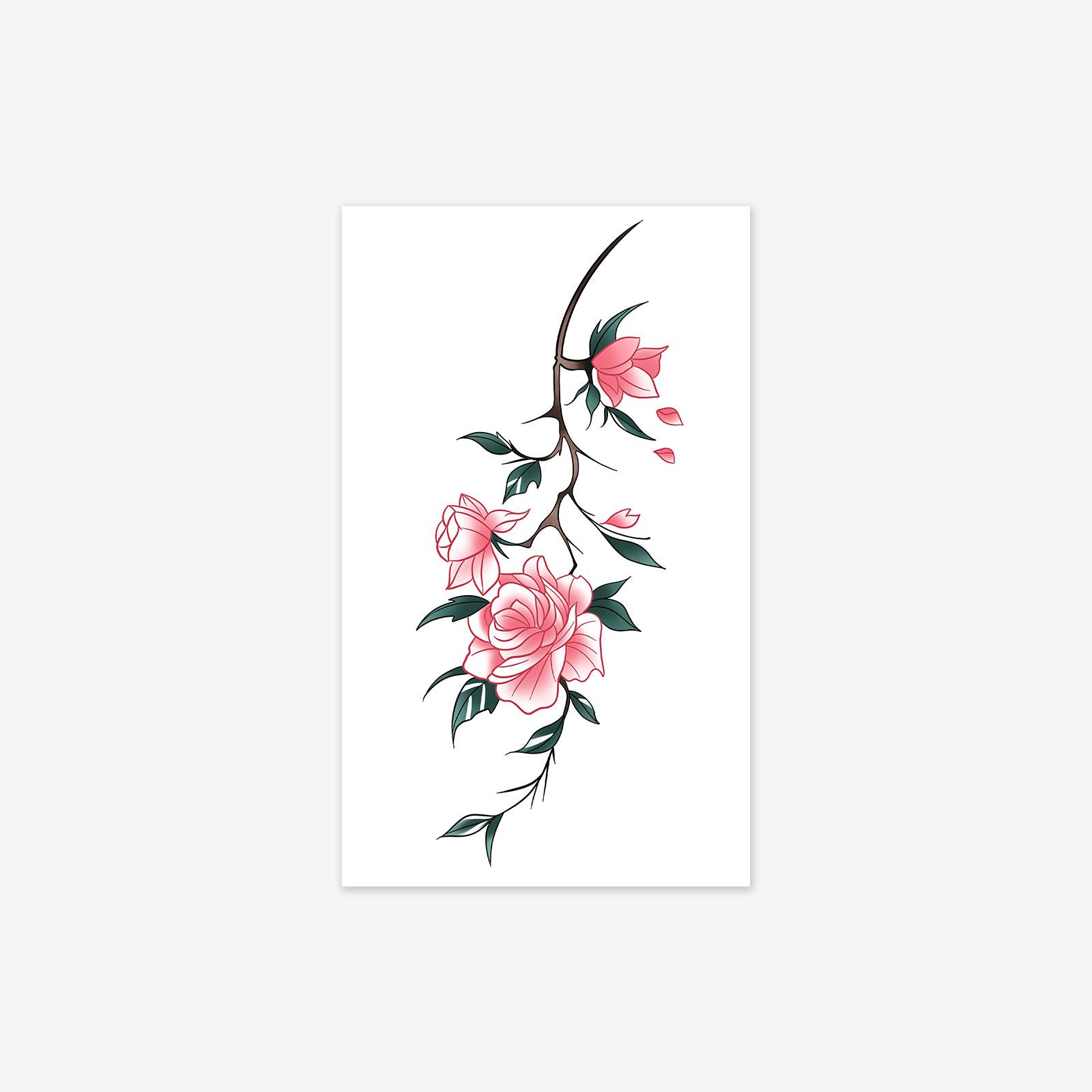 New Chinese Toner Rose Tattoo Sticker Gentle Flower Branch Waterproof Long-Lasting Forearm Exquisite Floral Pattern 11*18CM
New Chinese Toner Rose Tattoo Sticker Gentle Flower Branch Waterproof Long-Lasting Forearm Exquisite Floral Pattern 11*18CM