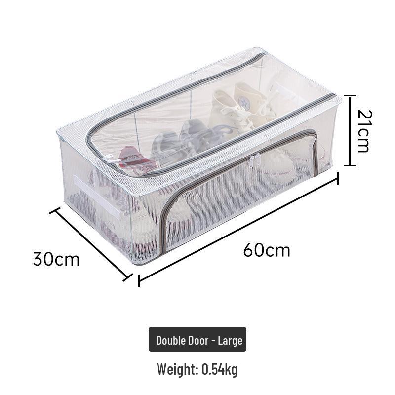 Прозрачный ящик для хранения обуви и ботинок со стальным каркасом - Складной, Пыленепроницаемый, Органайзер под кровать, Не требует установки
Прозрачный ящик для хранения обуви и ботинок со стальным каркасом - Складной, Пыленепроницаемый, Органайзер под кровать, Не требует установки