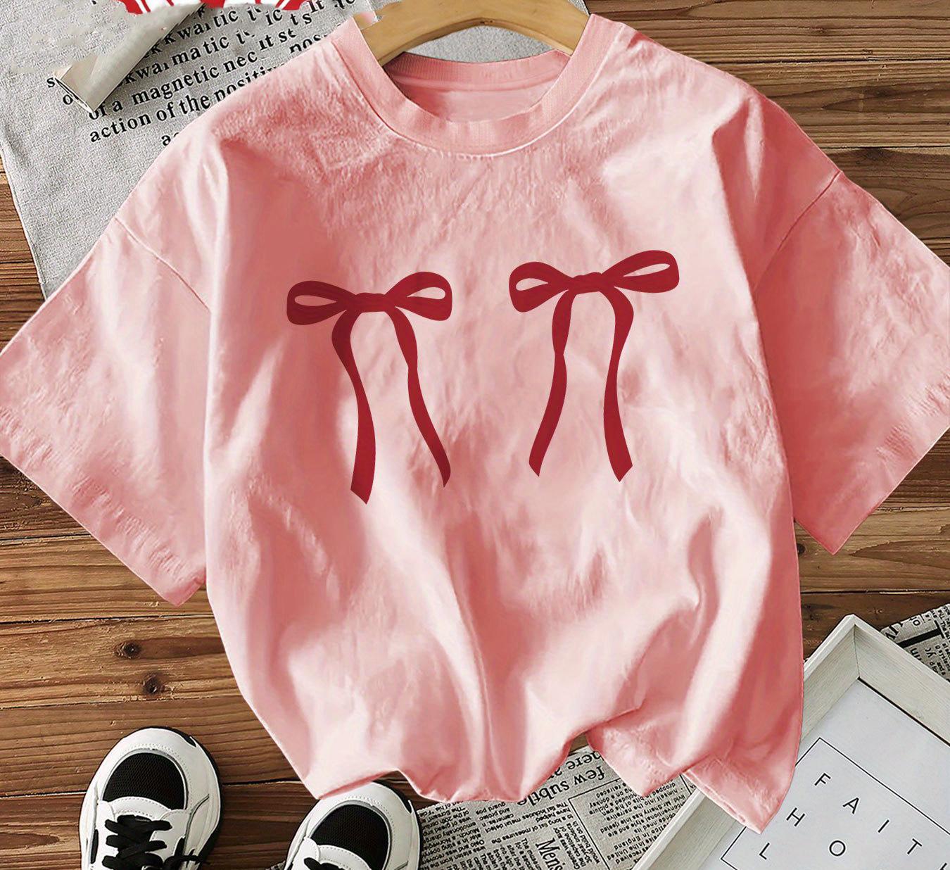 Womens Casual Short Sleeve Crew Neck with Red Bow Graphic Print Pink Fit Top for Summer Harajuku Short Sleeve Casual 4XL
Womens Casual Short Sleeve Crew Neck with Red Bow Graphic Print Pink Fit Top for Summer Harajuku Short Sleeve Casual 4XL