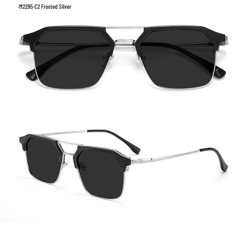 Fashionable Double Bridge Browline Sunglasses: Anti-Glare Half Frame for Driving and Fishing
Fashionable Double Bridge Browline Sunglasses: Anti-Glare Half Frame for Driving and Fishing