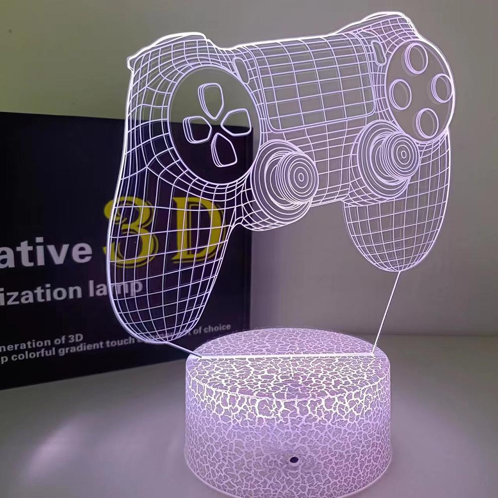 Ночной светильник с геймпадом 3D, USB-интерфейс, ночник для украшения праздничной атмосферы, ночной светильник для спальни Приз Black Base No Remote синий
Ночной светильник с геймпадом 3D, USB-интерфейс, ночник для украшения праздничной атмосферы, ночной светильник для спальни Приз Black Base No Remote синий