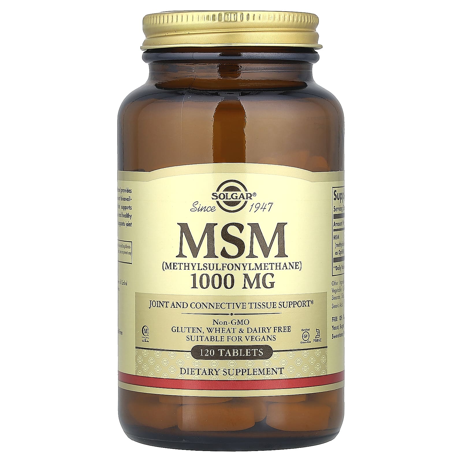 MSM(Methylsulfonylmethane), 1,000Mg, 120 tablets
MSM(Methylsulfonylmethane), 1,000Mg, 120 tablets