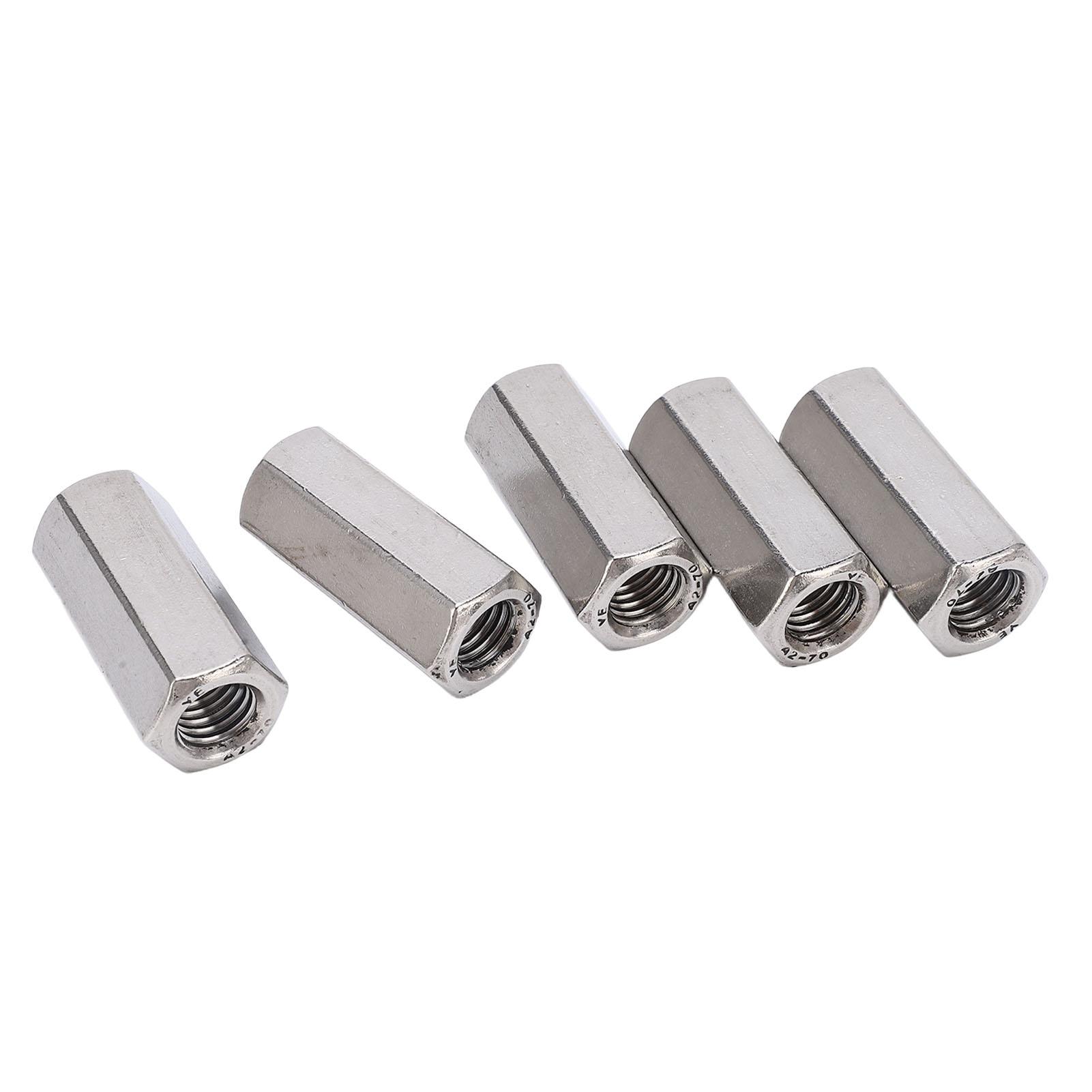 5 шт. Шестигранная соединительная гайка из нержавеющей стали, устойчивая к коррозии, гайка-коннектор M12, серебристая, для болтов с винтами
5 шт. Шестигранная соединительная гайка из нержавеющей стали, устойчивая к коррозии, гайка-коннектор M12, серебристая, для болтов с винтами