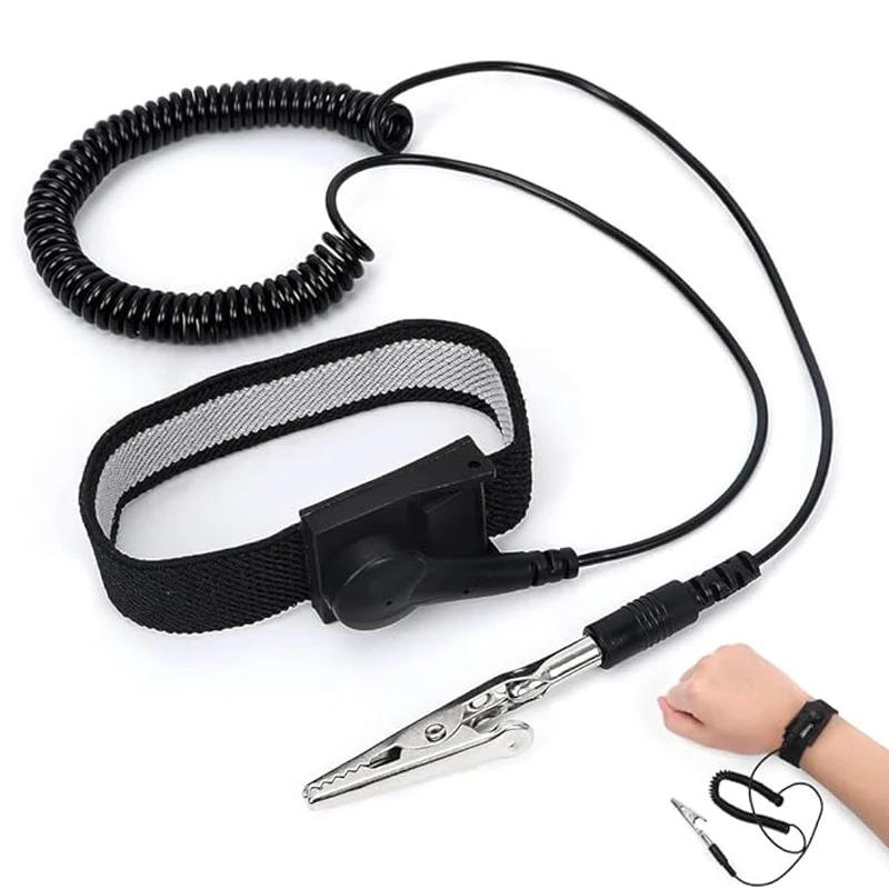 Anti Static Bracelet Adjustable ESD Discharge Cable Wrist Electrostatic Cordless Wireless Band 360°Rotation with Grounding Cable чорний
Anti Static Bracelet Adjustable ESD Discharge Cable Wrist Electrostatic Cordless Wireless Band 360°Rotation with Grounding Cable чорний
