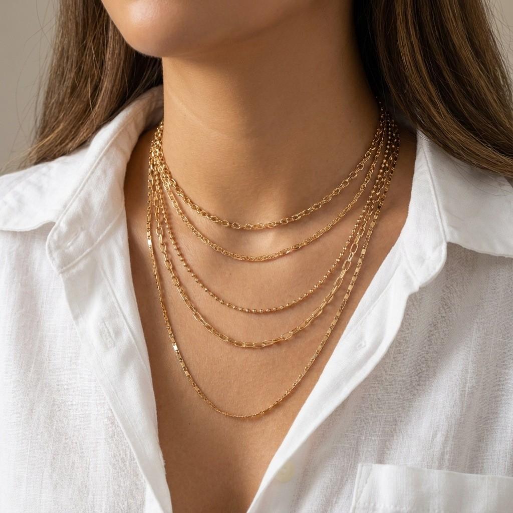 Copper Layered Necklace Collection With Geometric Shapes And Elegant Finish For Unisex Wear
Copper Layered Necklace Collection With Geometric Shapes And Elegant Finish For Unisex Wear