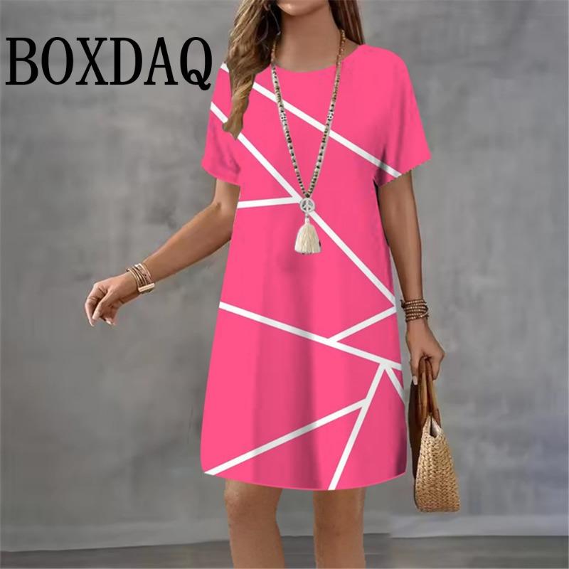 Women Dress Summer Short Sleeve O-Neck Casual Loose Female Elegant Vintage Dresses S
Women Dress Summer Short Sleeve O-Neck Casual Loose Female Elegant Vintage Dresses S