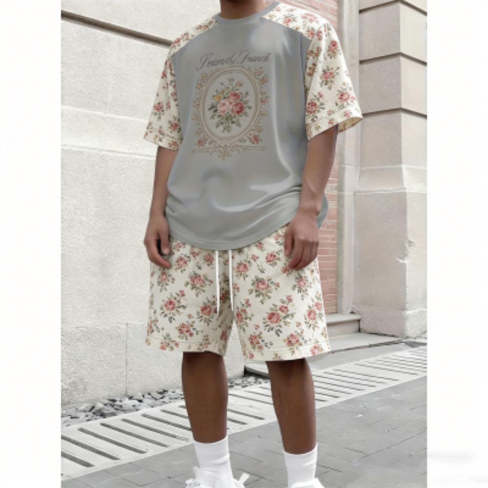 Summer Kids Set Splicing Colors Flower Printed Kids T-shirt and Shorts 2 Piece Set Summer Casual Outdoor Boys and Girls Outfit Kids Clothing 120
Summer Kids Set Splicing Colors Flower Printed Kids T-shirt and Shorts 2 Piece Set Summer Casual Outdoor Boys and Girls Outfit Kids Clothing 120